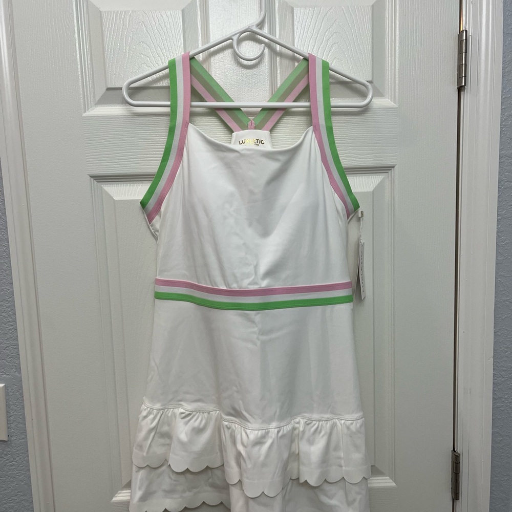 NWT Lilly Pulitzer UPF 50+ Luxletic Lollo Active Dress with separate shorts.
